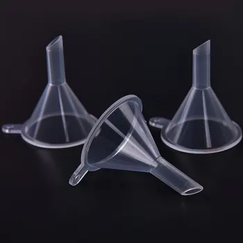 

10pcs Small Plastic For Perfume Bottle Mini Liquid Oil Funnels Lab Kitchen Little Gadgets