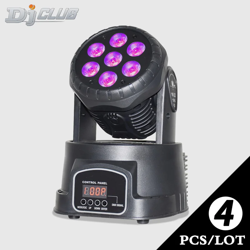 

Dj Moving Head Light 7X12W Rgbw Dmx Wash For Disco Stage Light