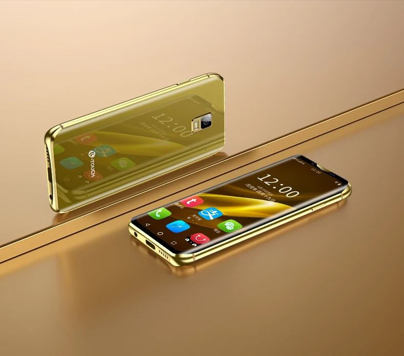 Anica K-Touch i10s mini 4G смартфон 3,5 дюймов 3 ГБ ОЗУ 32 ГБ/64 Гб ПЗУ Android 8,1 года с функцией Wi-Fi точки доступа, маленький кожаный мобильный телефон - Цвет: Золотой
