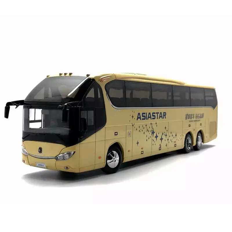Литье под давлением 1:42 масштаб Asiastar YBL6148H модель автобуса с желтой/синей версией |