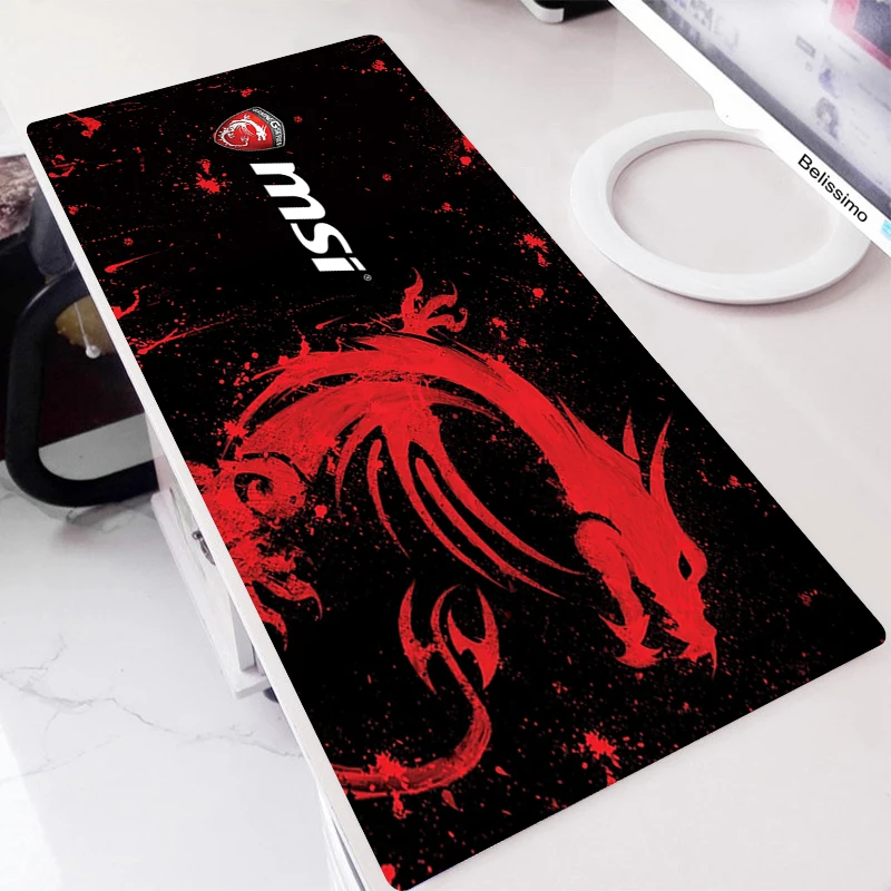 Игровой компьютерный стол салфетка с забавным Мышь pad MSI логотип коврик для мыши