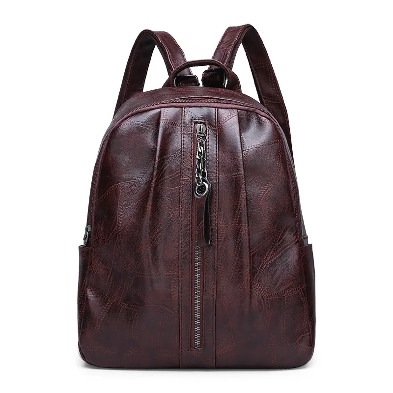 

2019 New multi-functional soft leather with double shoulders bags