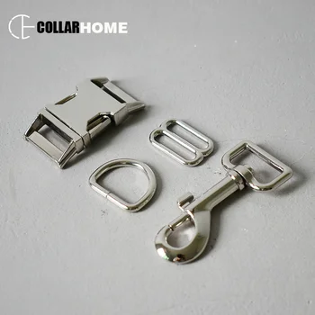 

50 sets Nickel safety metal sliders buckle 25mm connection buckle D rings for knapsack dog pet collar straps sewing accessories