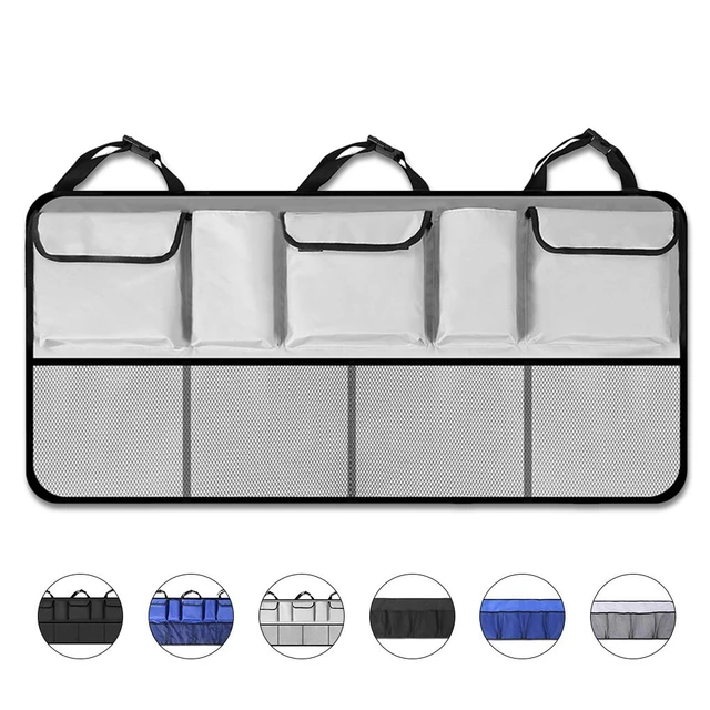 Sac de rangement pour siège arrière de voiture, filet réglable, grande  capacité, multi-usage Oxford, siège d'automobile, organisateurs de dossier,  universel - AliExpress