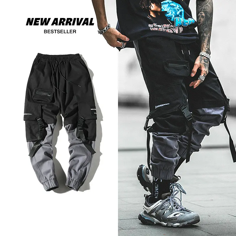 Streetwear Harem Joggers Men Ribbons Pockets Casual Mens Cargo Pants Hip Hop Cotton Casual Ankle-length Men Trousers Streetwear Harem Joggers Men Ribbons Pockets Casual Mens Cargo Pants Hip Hop Cotton Casual Ankle-length Men Trousers