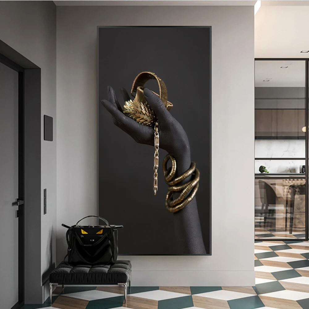 Black-Hands-Holding-Jewelry-Canvas-Art-Posters-And-Prints-African-Art-Canvas-Paintings-On-the-Wall (3)