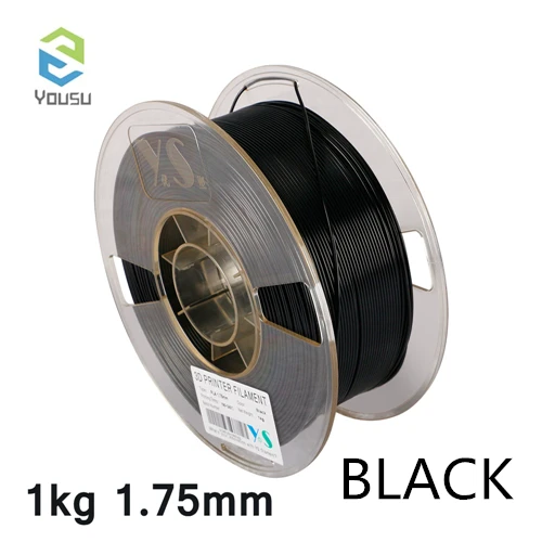 ABS 1KG BLACK YOUSU HIGH QUALITY 3D Printer ABS filament 1.75mm 0.5kg/1kg 170m/340m Multi colors 3d printer materials Post from Moscow - Цвет: ABS 1KG BLACK