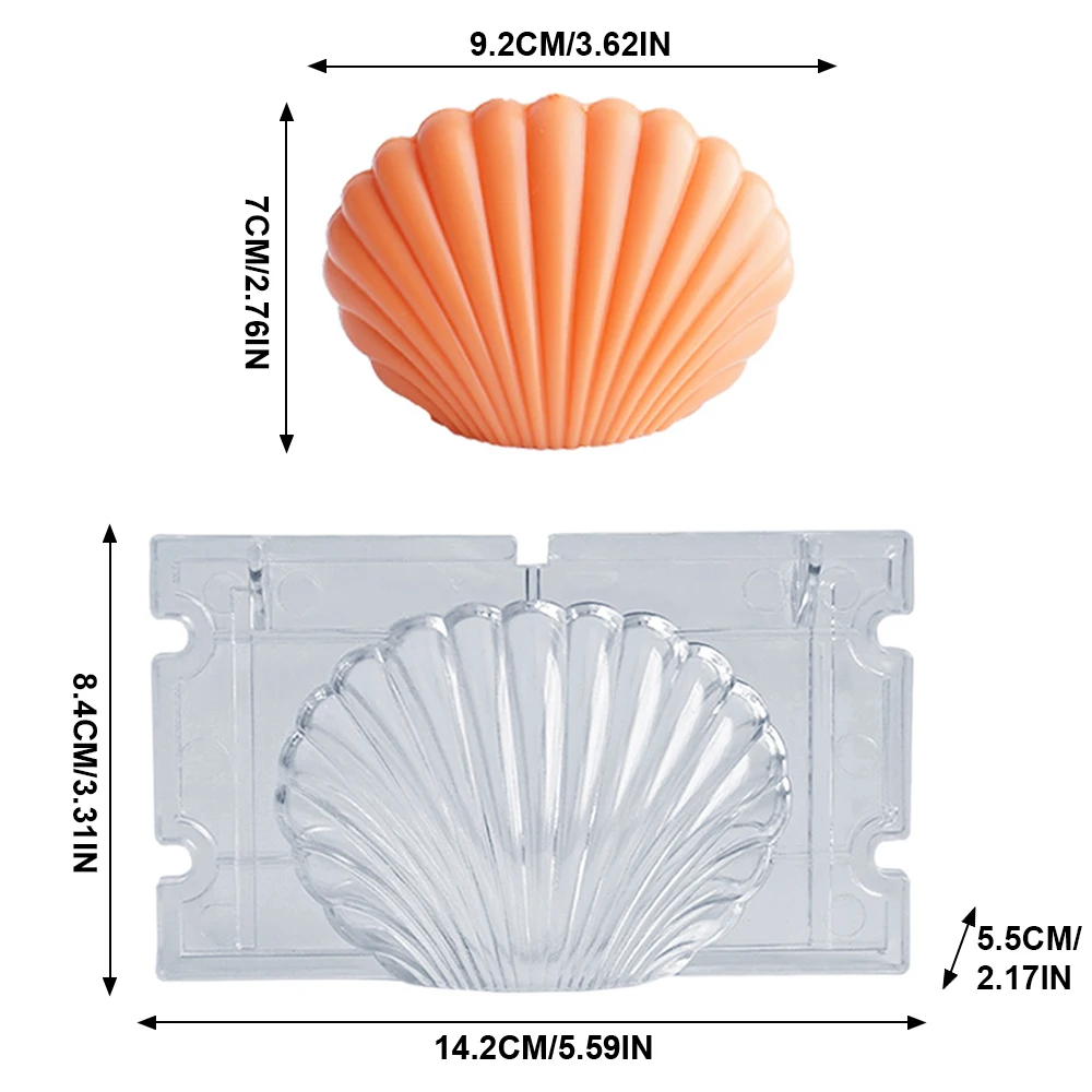 3D Seashell Candle Scented Mold Handmade 5 2.3