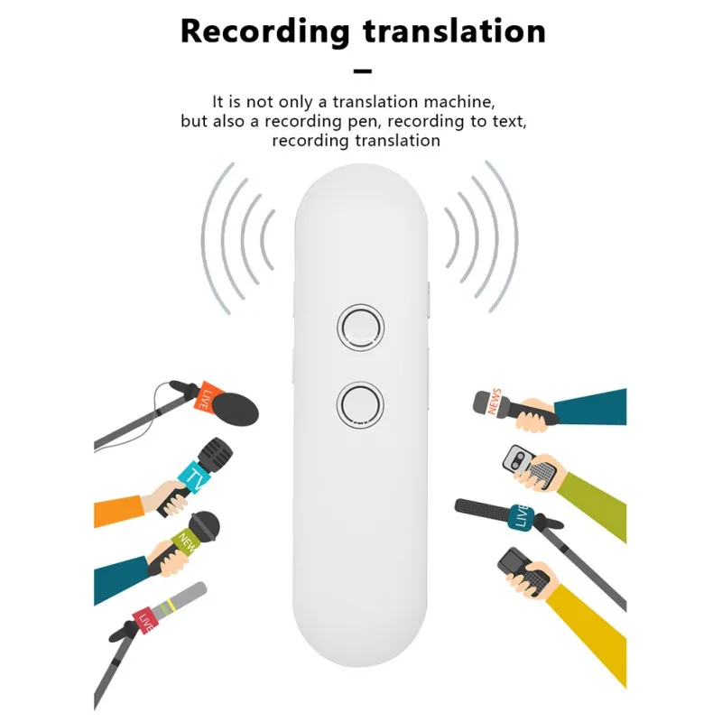Портативный переводчик умный портативный голосовой переводчик мгновенный в режиме реального времени 42 многоязычный переводчик Bluetooth голосовой переводчик