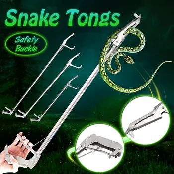 

120CM/100/75CM Quickly Reptile Snake Catcher Tongs Stick Grabber Professional Stainless Steel Wide Jaw Tool Pest Control Product