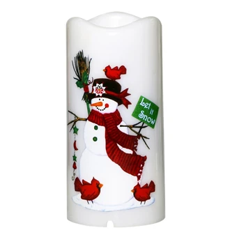 

Flameless Christmas Candle Projector Lamp, Rotating Night Light Projector, Interesting Holiday Gift Decoration, Snowman