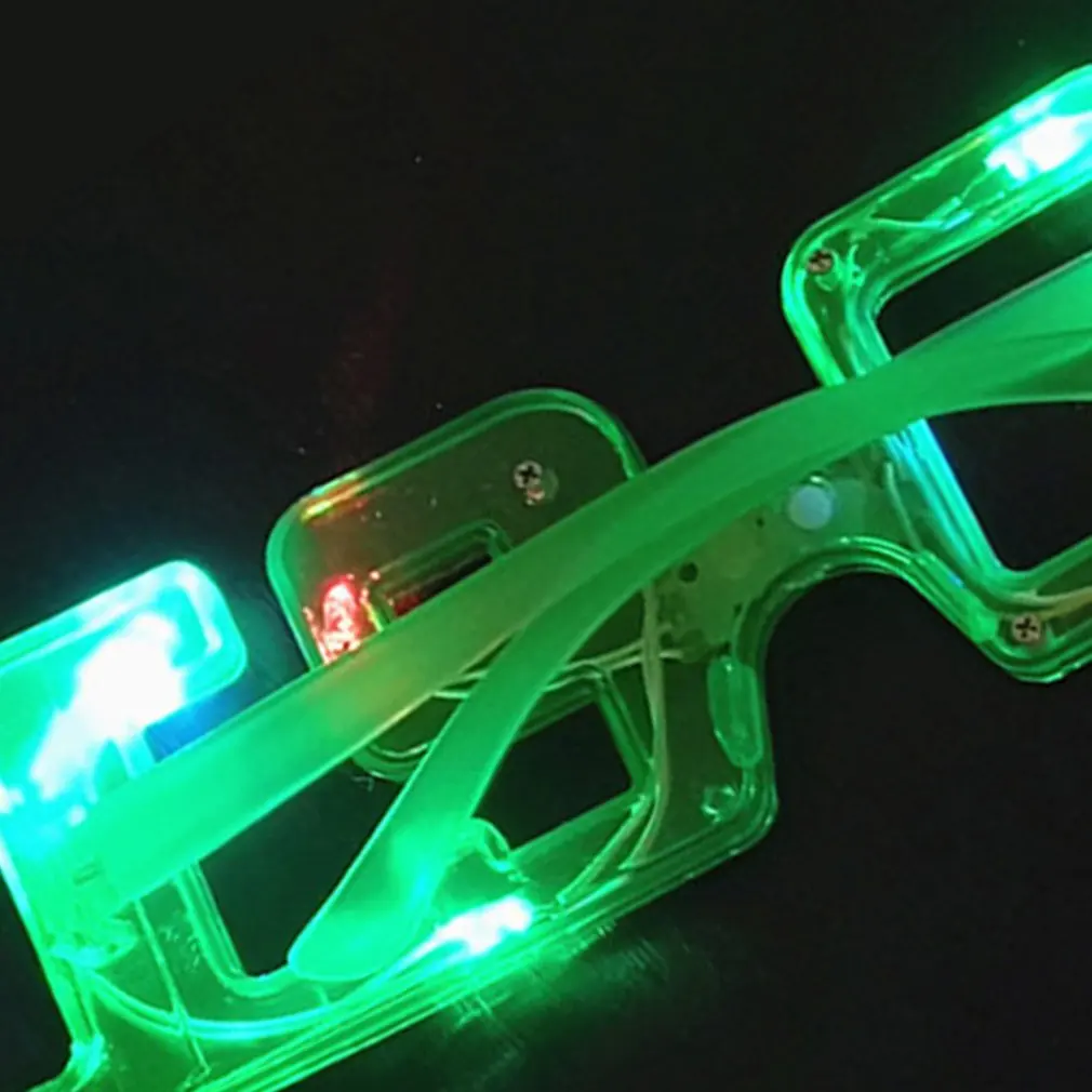 LED Luminous Glasses Halloween Glowing Neon Christmas Party Bril Flashing Light Glow Sunglasses Glass Festival Supplies Costumes
