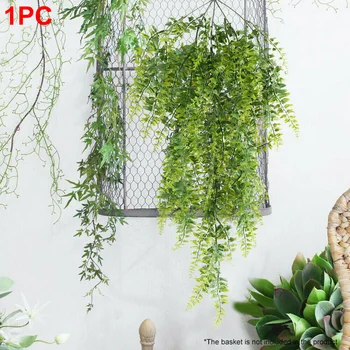 

Artificial Plants Hanging Fake Macrame In Pots Fern Succulent Plant Green Artificial Bouquet Artificial Butterfly Flower