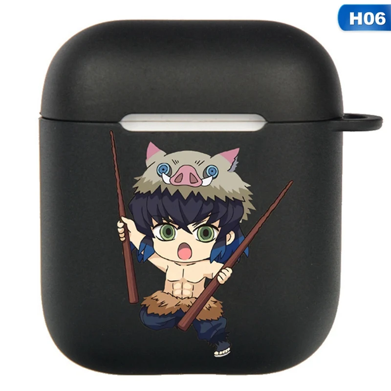 Demon Slayer: Kimetsu No Yaiba аниме шаблон для Apple Airpods чехол Bluetooth наушники Защитный чехол силиконовый чехол для наушников - Цвет: H06