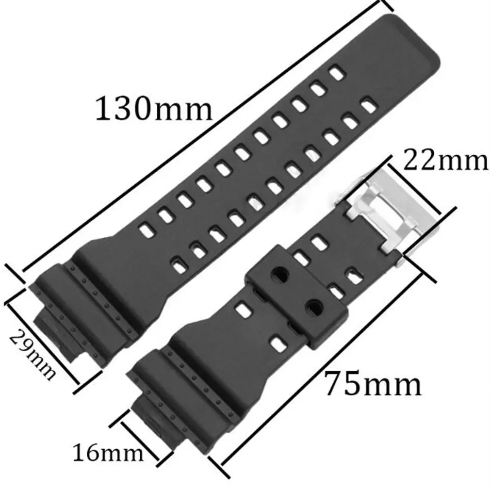 16mm Silicone Rubber Watch Band Strap Fit For G Shock Replacement Black Waterproof Watchbands Accessories new