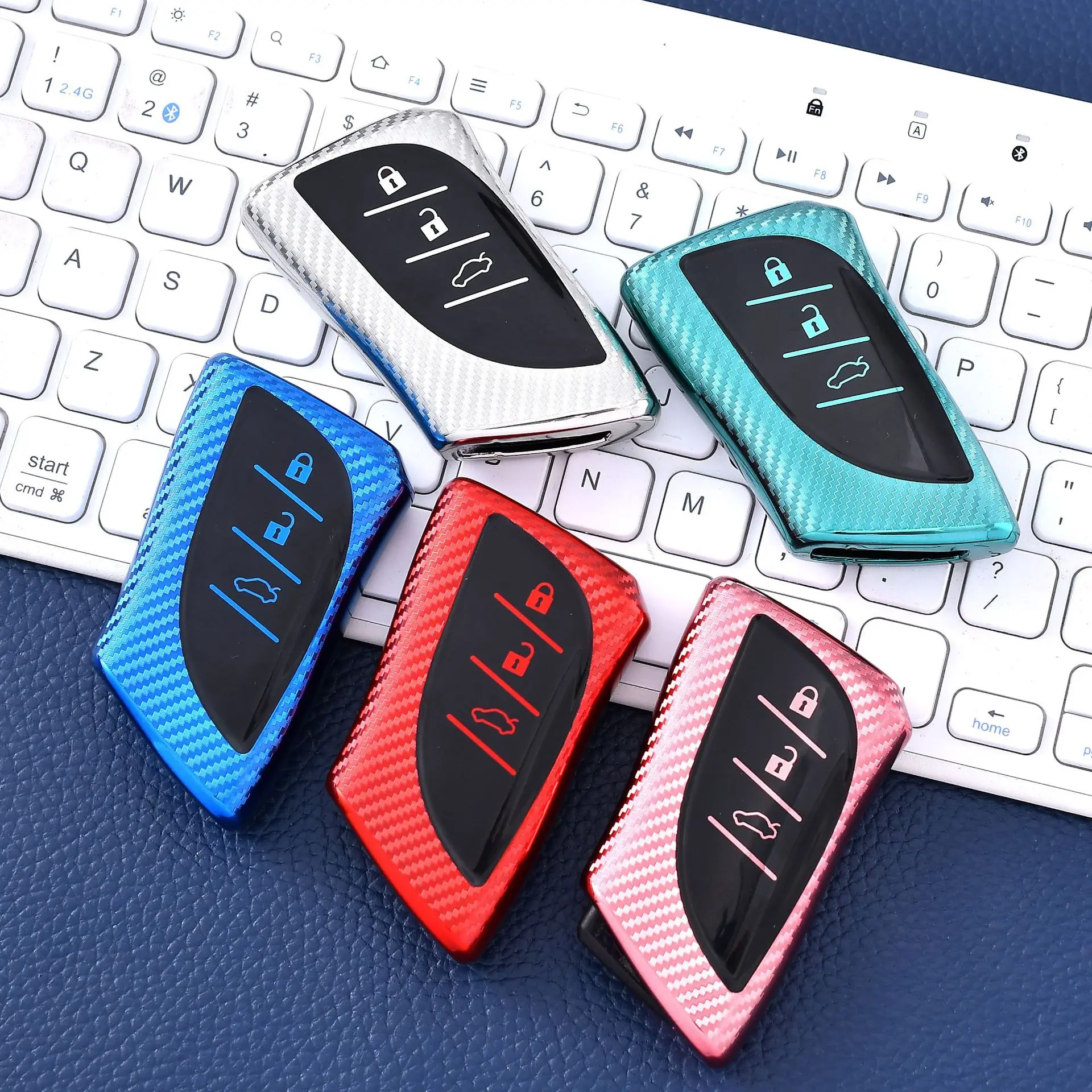 

Carbon fiber pattern car key case key cover For Lexus UX200 UX250h ES200 ES300h ES350 US200 US260h 2018 2019 car accessories