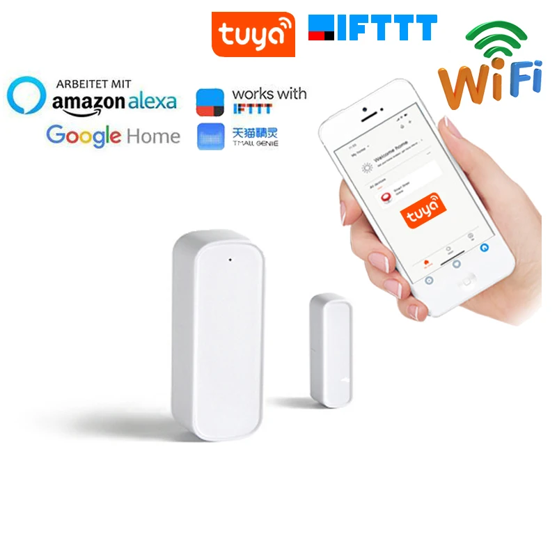 

Smart Home Security Doorbell Intelligent Wireless Wifi Sensor Doorbell Magnetic Alarm APP For Alexa Intelligent Induction