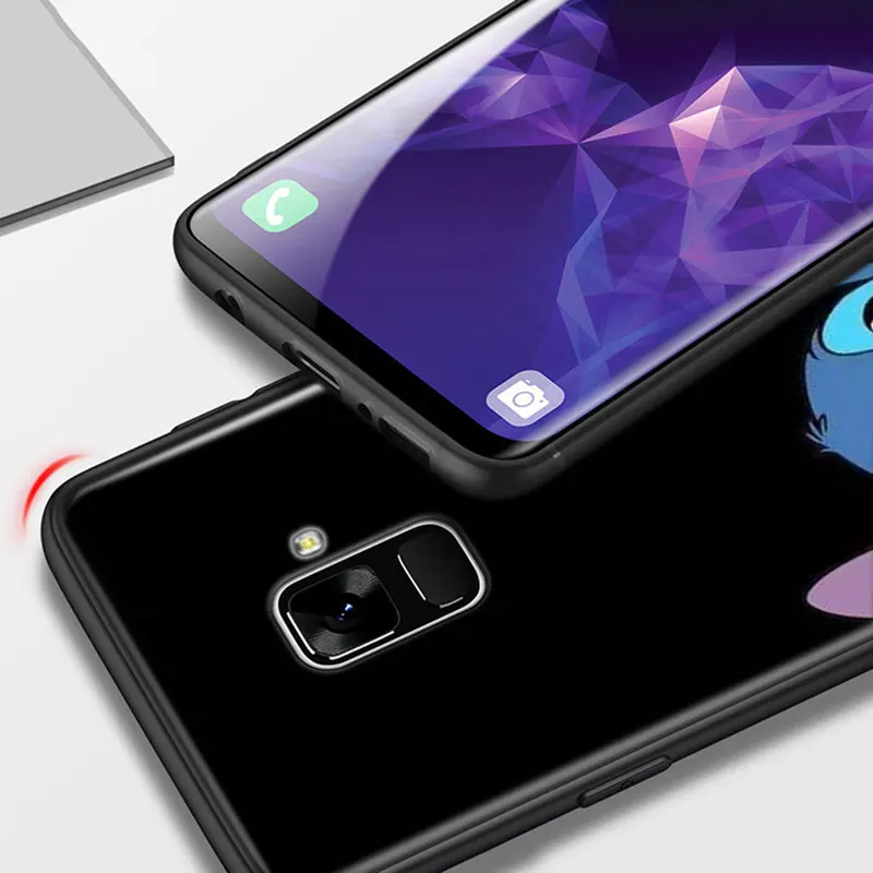 Lilo Stitch For Samsung Galaxy A8 A9 A7 A750 A6 A5 A3 A6S A8S Star Plus 2016 2017 2018 Black Soft Phone Case