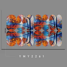 

1pc Nail Art Sticker Gold Autumn Maple Decoration Self-adhesive Waterproof Applique Manicure DIY Adhesive Wraps YMY2258-YMY2281
