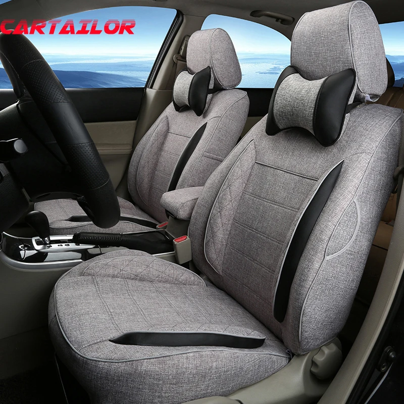 CARTAILOR Custom Fit Cover Seats for Benz A Class Car Seat Cover Set Black  Linen Cloth Car Protector Covers Interior Accessories AliExpress