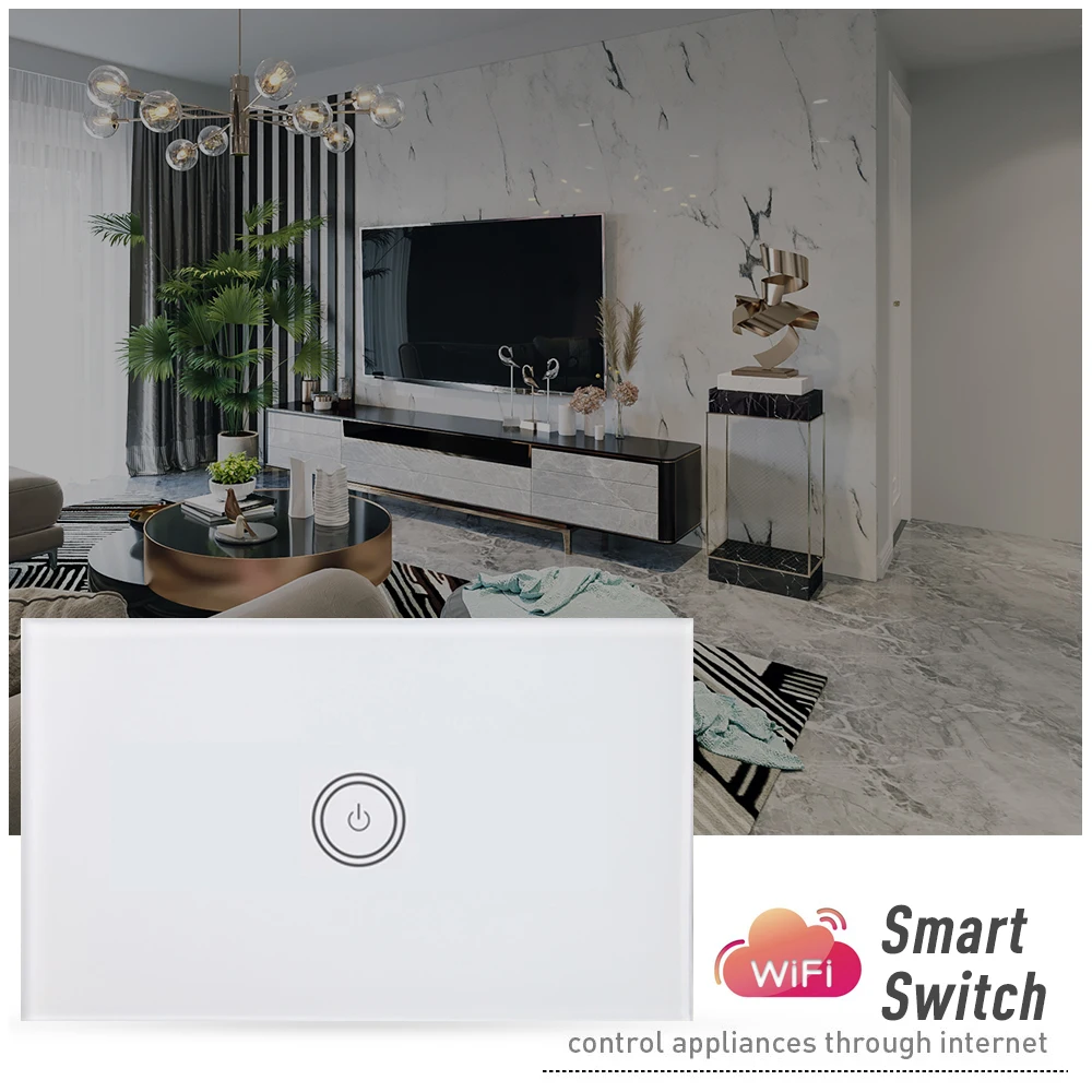 

2019 Smart WIFI Switch 1/2/3 Way Combination Light Control Wall Light Switch Touch Sensor Control Alexa Echo Google Homepage