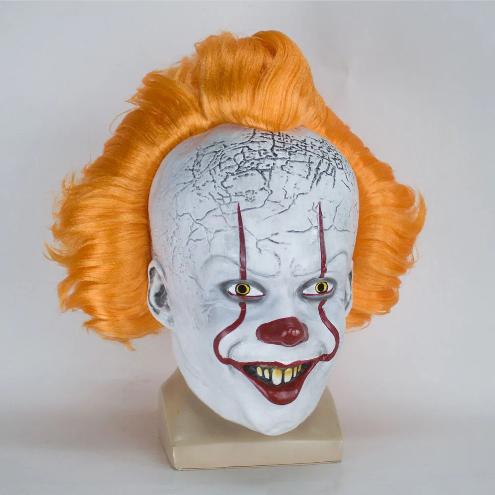 LED Horror Pennywise Joker Mask Cosplay Stephen King It Chapter Two Clown Latex Masks Helmet Halloween Party Props Deluxe New