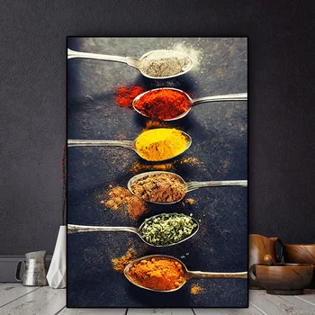 

Grains Spices Peppers Spoon Scandinavian 5d diy diamond painting full drill mosaic painting diamond embroidery restaurant decor