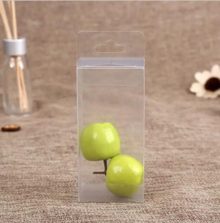 

5PCS Clear PVC Plastic Gift Box small Baby gifts Display Storage box Transparent Packing Decoration Box with hook clear gift box