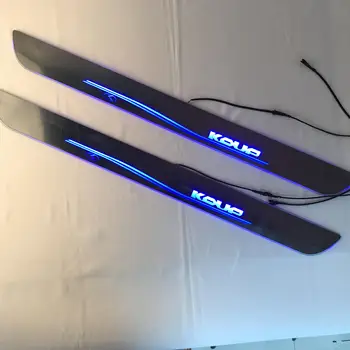 

Acrylic door sill plate strip with led decorative welcome light moving door scuff for kia cerato koup