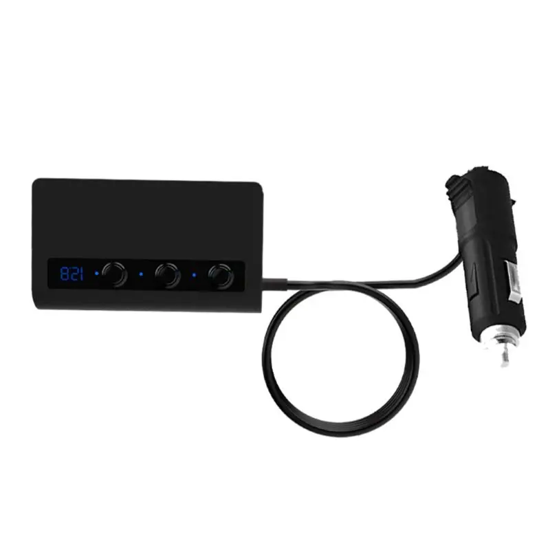 12 V/24 V 3x Разветвитель Прикуривателя QC 3,0 4x USB Зарядное устройство светодиодный вольтметр