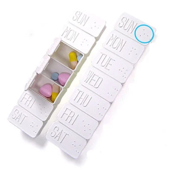

Portable 7 Grids 7 Days Weekly Pill Case Medicine Tablet Dispenser Organizer Pill Box Splitters Pill Storage Organizer Container