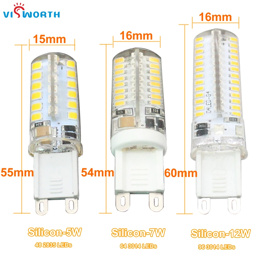 G9 Led 램프 3W 5W 7W 전구 따뜻한 차가운 흰색 Ac 220V 240V 크리스탈 램프 가정용 할로겐 램프 교체