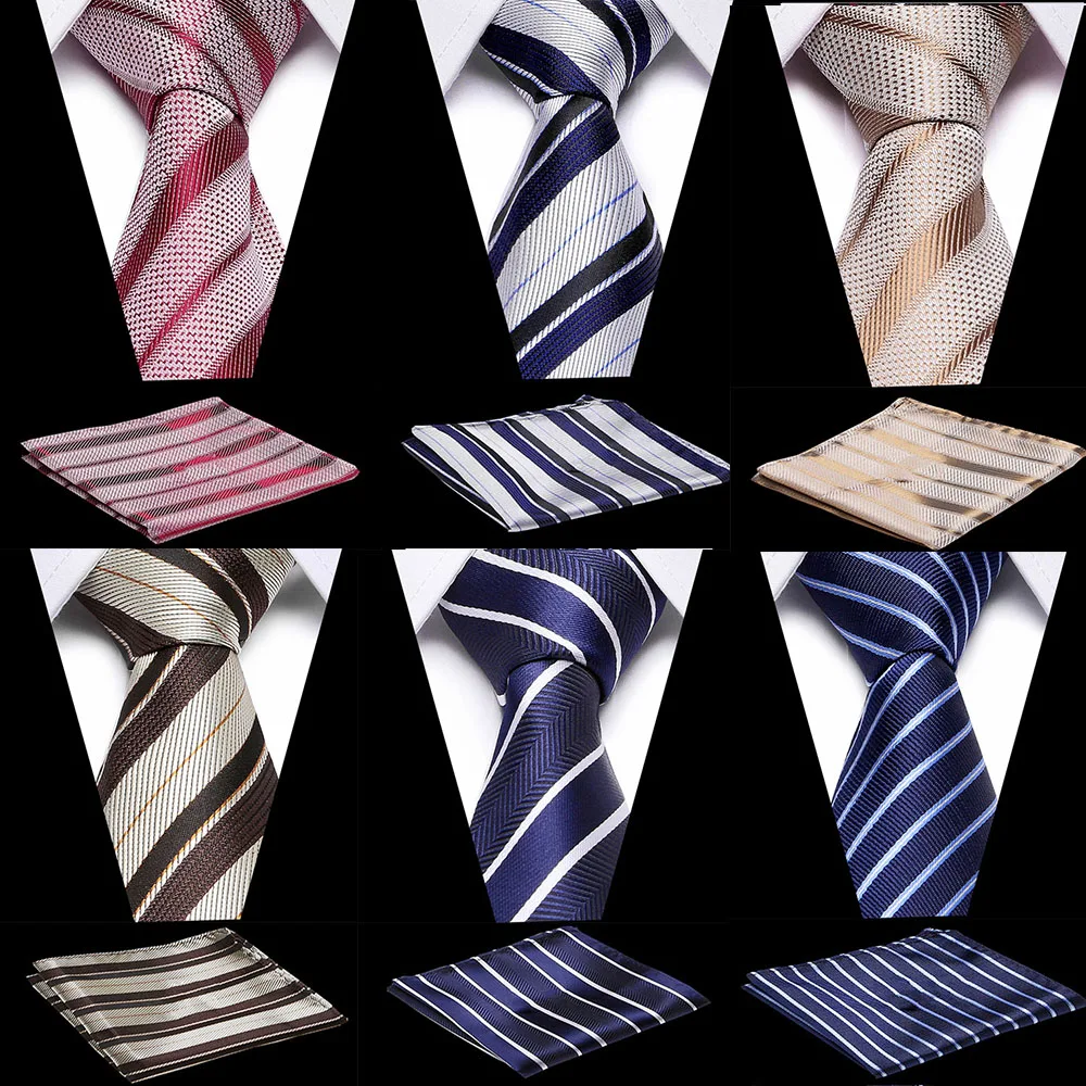 

Men's Ties Red And Blue Stripe Lattice Necktie 7.5cm Jacquard Woven 100%Silk Men Vestidos Business Tie Male Formal Dress Wedding