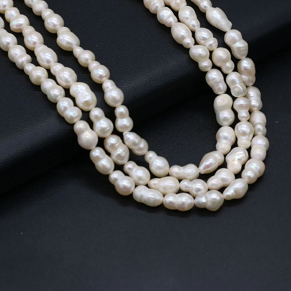 

Natural Baroque Pearl Bead Gourd Shape Freshwater Pearl Loose Beaded for Making DIY Jewerly Necklace Bracelet 6x10-8x12mm