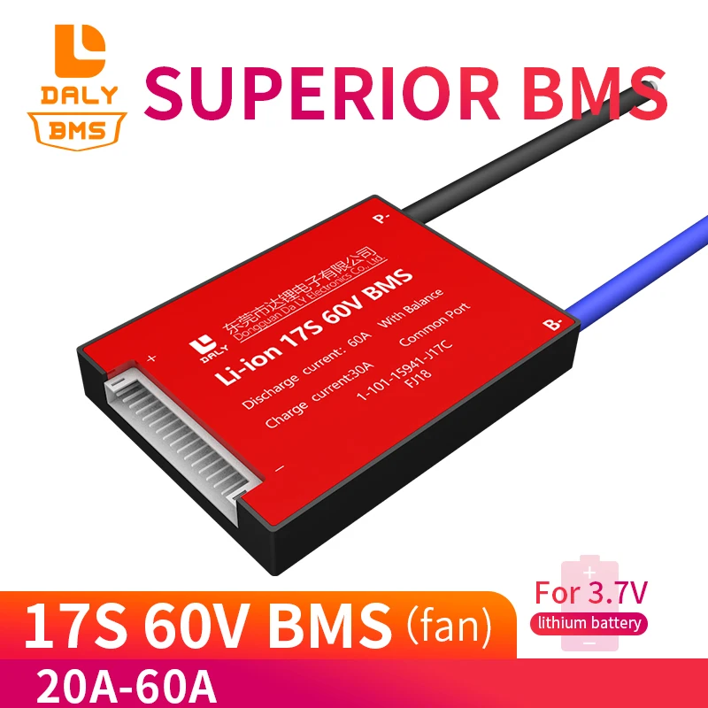 110 18650 BMS 17S 60V литий полимерная батарея 3 7 V Защитная плата Li ion 30A 40A 50A 60A для