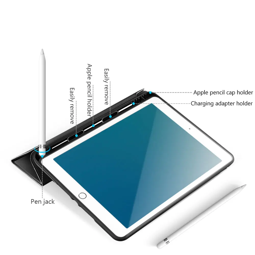 WIWU защитный чехол для iPad 10 2 5 2019 умный из искусственной кожи 9 7 2017 2018 смарт Фолио с