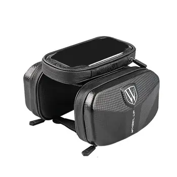 

Hard-Shell Bike Front Frame Bag Bicycle Top Tube Case Touch Screen Phone Pouch
