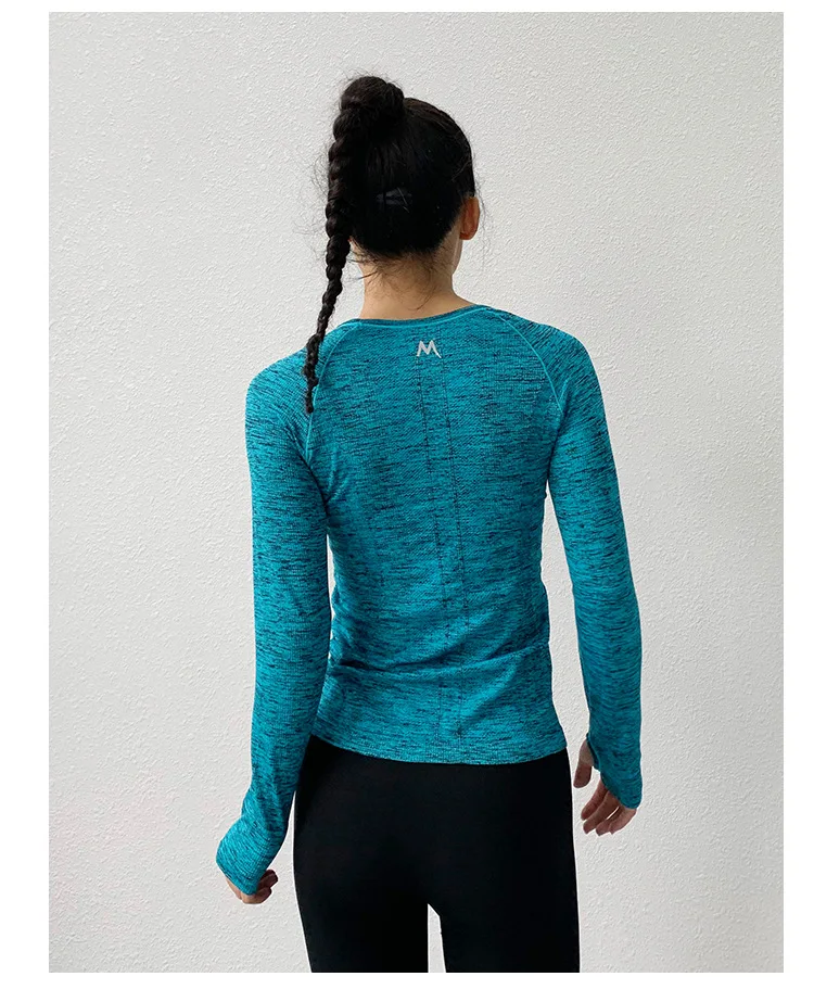 Женская спортивная футболка с длинными рукавами женские майки для бега