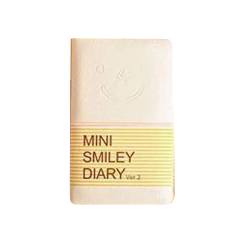 Дневник из искусственной кожи со смайликом для студентов, канцелярские принадлежности, студенческий подарок