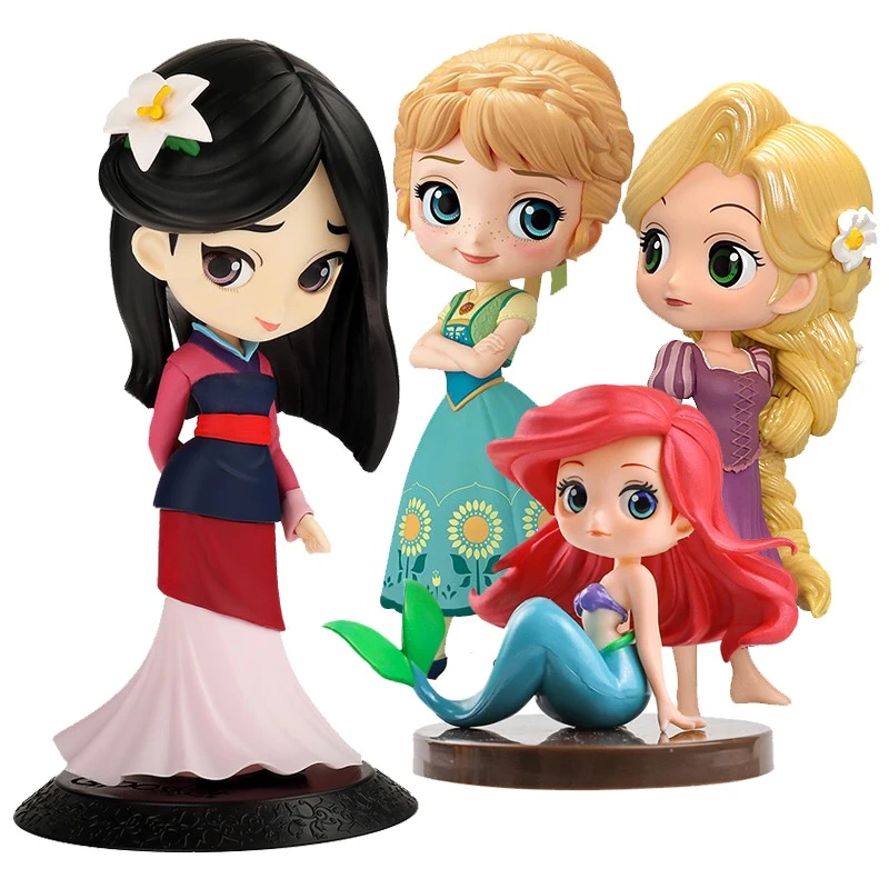 Jouets Pour Decoration De Gateau D Anniversaire Version Q Mulan Sirene Anna Raiponce Princesse Jouets Emmeles 7 5cm Aliexpress