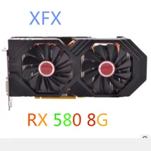 XFX б/у RX 580 8GB 256bit GDDR5 Настольный ПК игровые видеокарты видеокарта не майнит RX 580 8