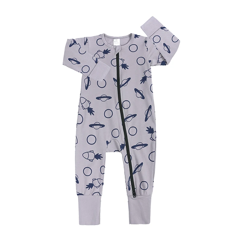 baby clothes cheap Newborn Baby Girls Boy Rompers Infant Cotton Cartoon Print Cute Jumpsuit Toddler Long Sleeve Double Zipper Pajamas Spring Autumn Cute Infant Baby Girls Romper