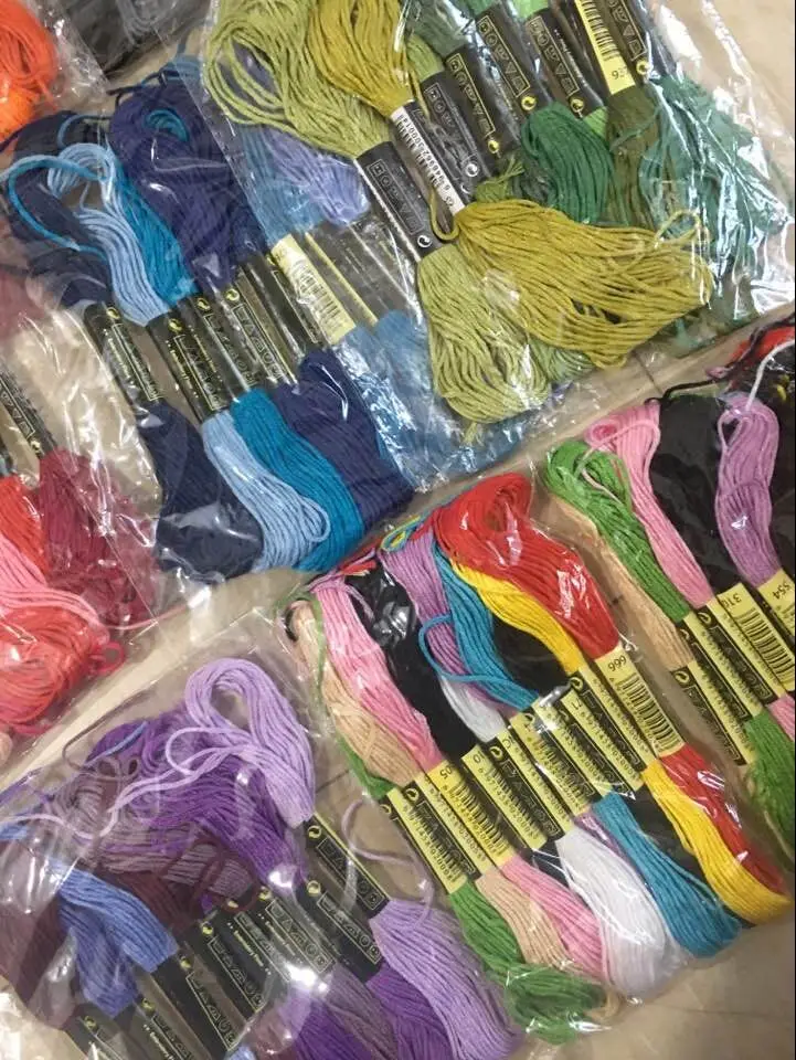 

56 Colors per Set Variegated 6 strands Thread 8 meters skein Color Variation Embroidery Variegated Floss Cross stitch