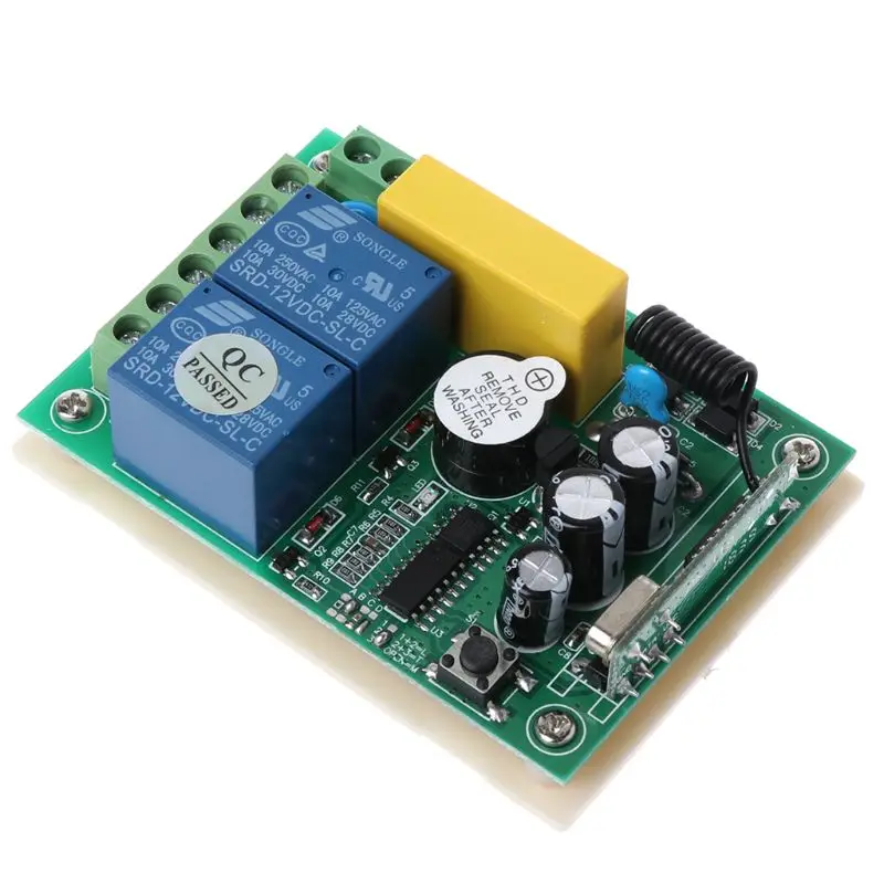 

AC 220V 2Pcs RF 433Mhz Wireless Remote Controls Switch 2CH Relay Receiver Module D08A