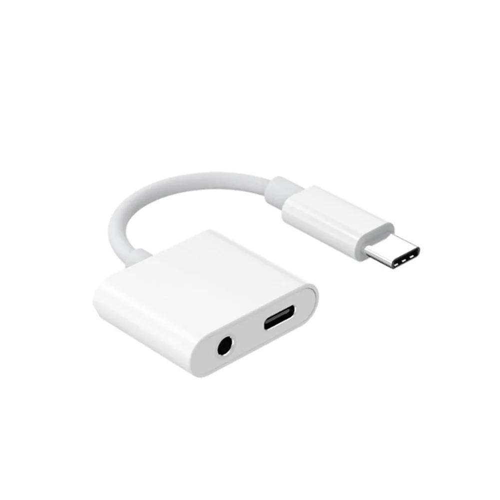 Type C to 3.5mm Разъем для наушников type C-type C/3,5 мм Aux аудионаушники с кабелем зарядное устройство зарядный USB-C конвертер для Xiaomi для huawei - Цвет: Type C to 3.5mm