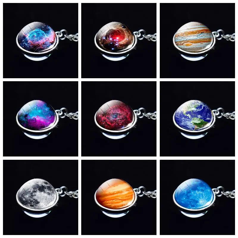 2019 модное ожерелье со стеклянным шариком солнечная система галактика Млечный