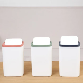 

Waste Bin Small Trash Can Mini Desktop Ashcan Tabletop Trashbox For Desk Car Trash Bin Green