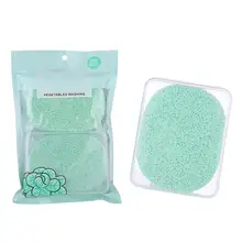 Увеличивающаяся губка для отшелушивания Очищение лица Инструменты для очищения косметического средства для ухода за пуфами 2 шт с чехлом; косметический пуф 2 шт с чехлом