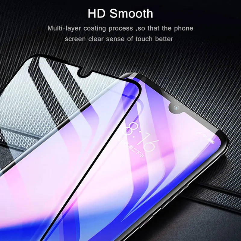 Для Xiaomi Redmi Note 7 закаленное стекло взрывозащищенное Премиум полное покрытие