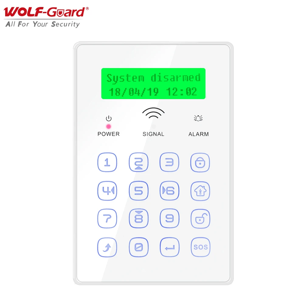 Wolf-Guard Wireless Keyboard Keypad RFID for Home GSM Alarm Security System 